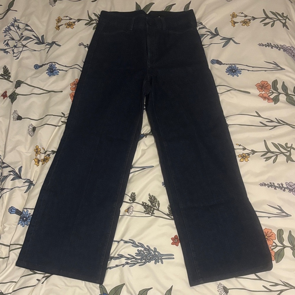 Paige Deep Blue Wide-Leg Jeans